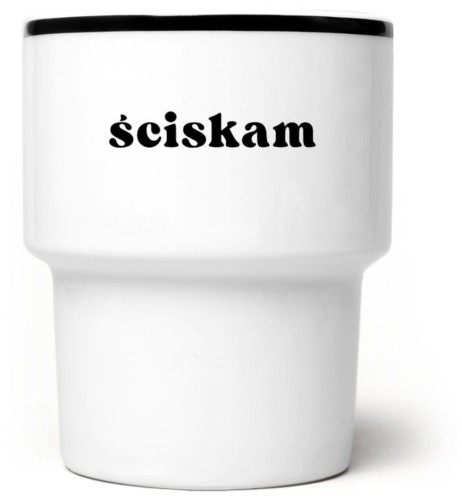Kubek bez ucha Ściskam